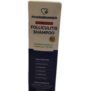 Pharmbanner Extra Strength Folliculitis Shampoo Scalp Treatment 8.4oz 250ml NEW